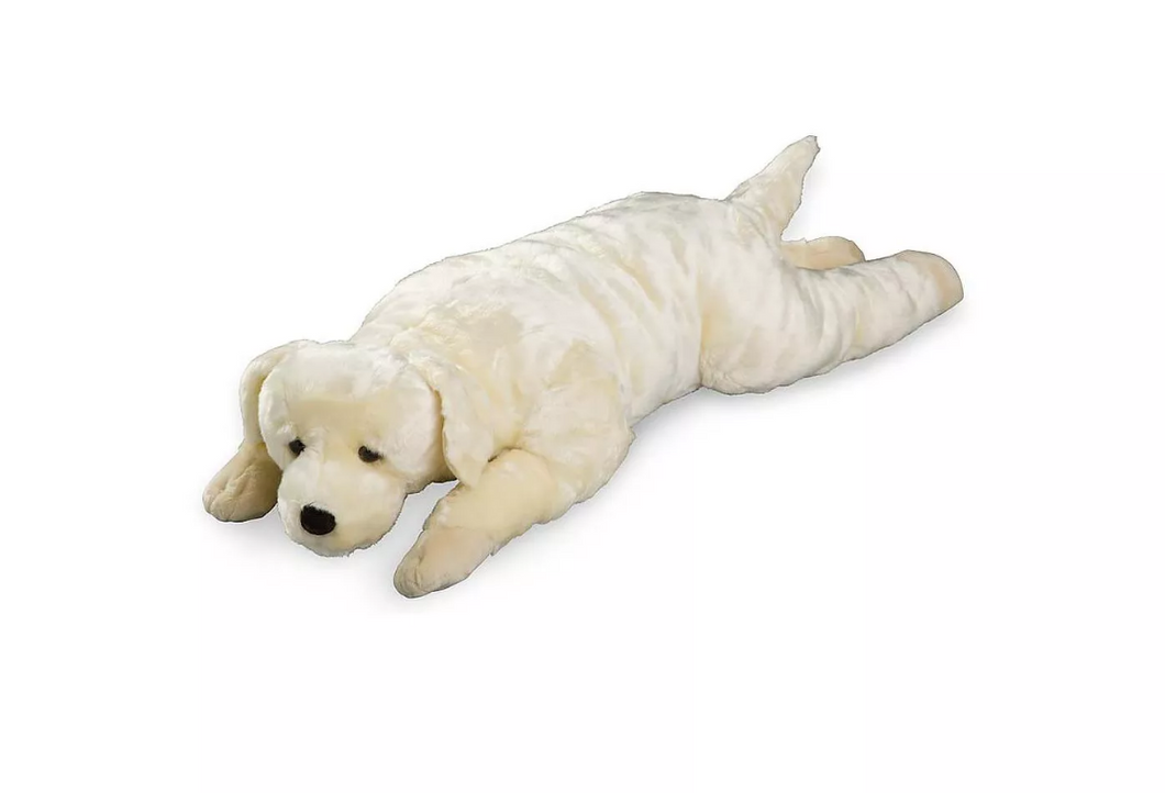 Plow & Hearth Labrador Retriever Plush Cuddle Animal Body Pillow 48