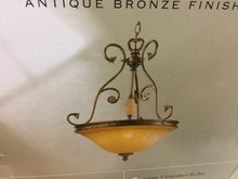 Load image into Gallery viewer, Hampton Bay Freemont 13385-019 3-Light Antique Bronze Hanging Pendant 408897
