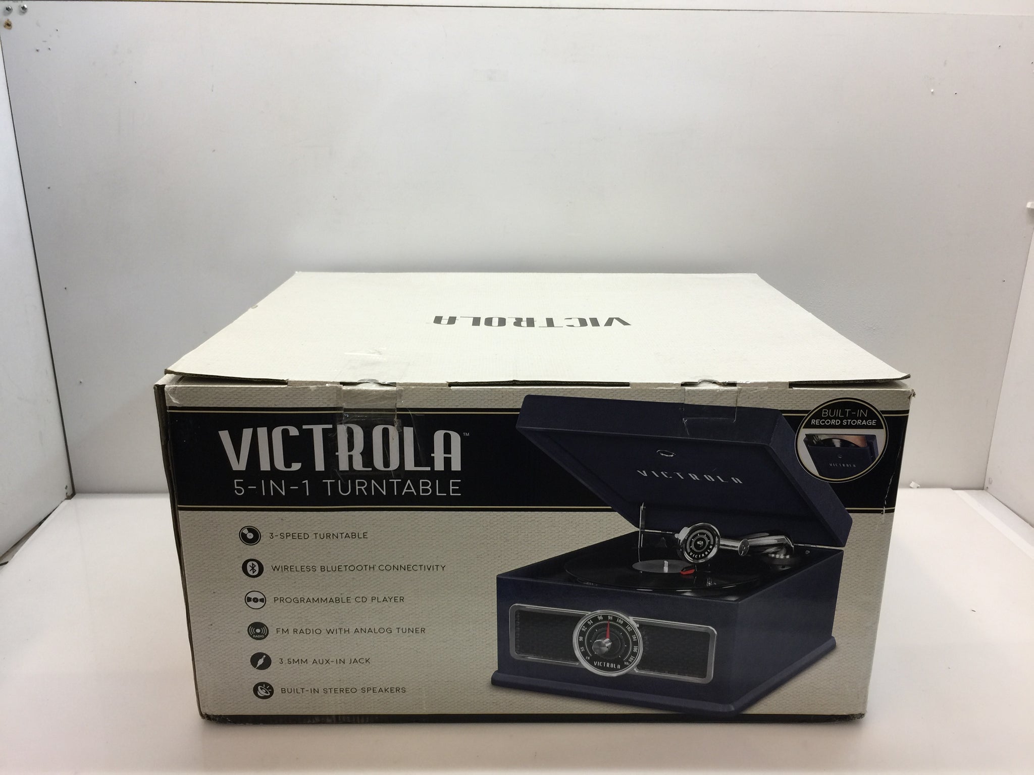 Victrola VTA-800B 5-in-1 Nostalgic Bluetooth Record Player Cd