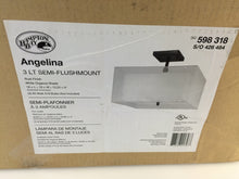 Load image into Gallery viewer, Hampton Bay 21333-019 Angelina 3-Light Rust Semi-Flush Mount 598318
