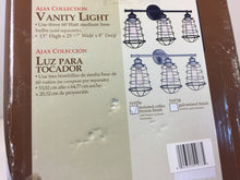 Load image into Gallery viewer, Design House 519736 Ajax Collection 3-Light Textured Coffee Bronze Vanity Light
