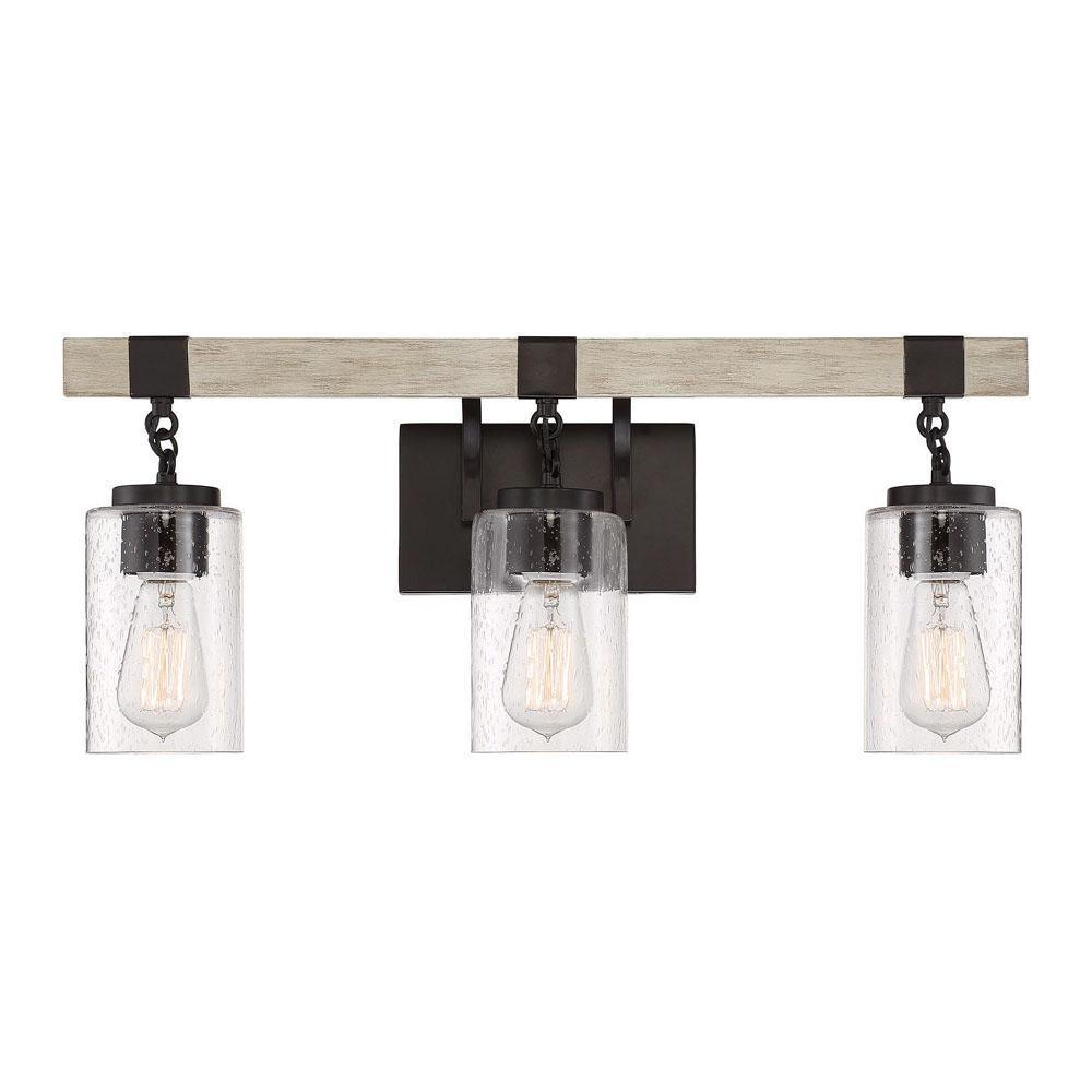 Cordelia Lighting Interior 24.5 in. 3-Light Bronze Vanity Light 2633-330