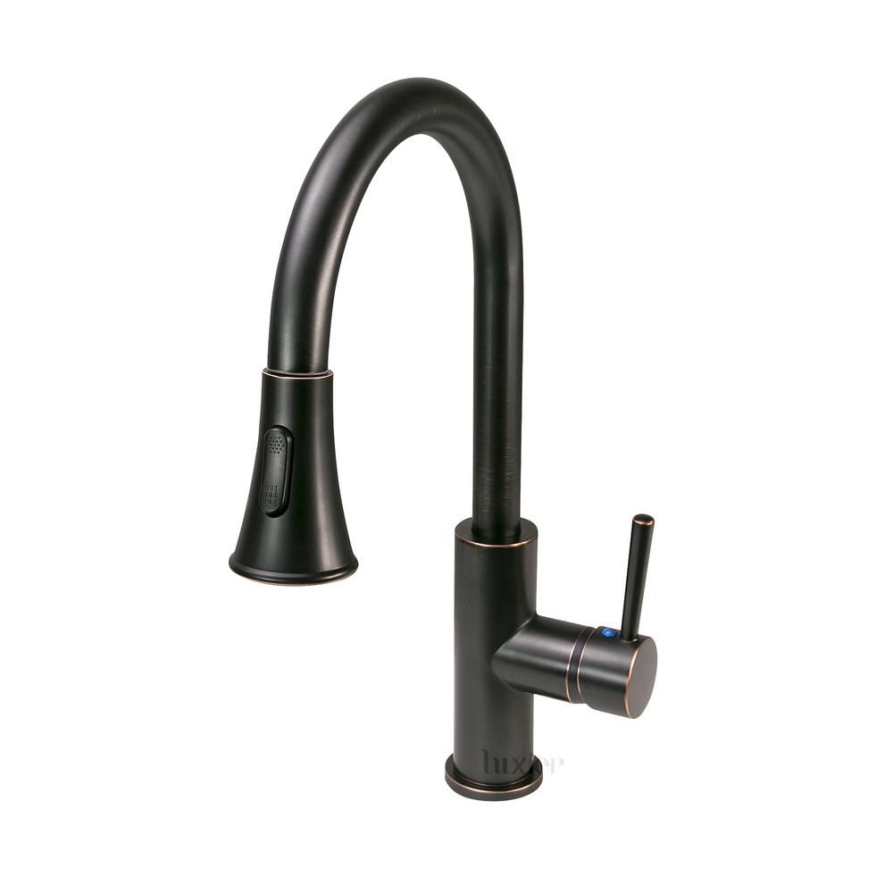 Luxier KTS11-TO Single-Handle Pull-Down Sprayer Kitchen Faucet