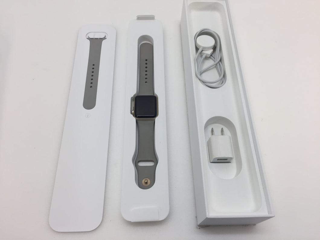 Apple Watch MNP22LL/A Series 2 38mm Gold Aluminum Case Concrete Sport Band
