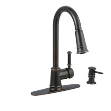 Load image into Gallery viewer, MOEN CA87012BRB Lindley 1-Handle Pull-Down Sprayer Kitchen Faucet Bronze
