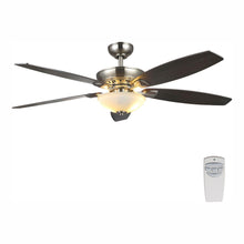 Load image into Gallery viewer, HDC 51849 Connor 54&quot; LED Satin Nickel Dual-Mount Ceiling Fan 1003241809
