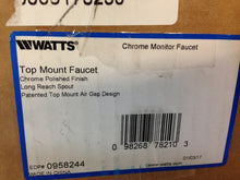 Load image into Gallery viewer, Watts 1-Handle Water Dispenser Faucet Air Gap Monitor Chrome 0958244
