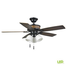 Load image into Gallery viewer, Hampton Bay Riverwalk 42&quot; LED Indoor/Outdoor Natural Iron Ceiling Fan 43242
