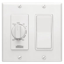 Load image into Gallery viewer, Broan-NuTone 36W 15 Amp 60-Minute In-Wall Dial Timer with Rocker Switch White
