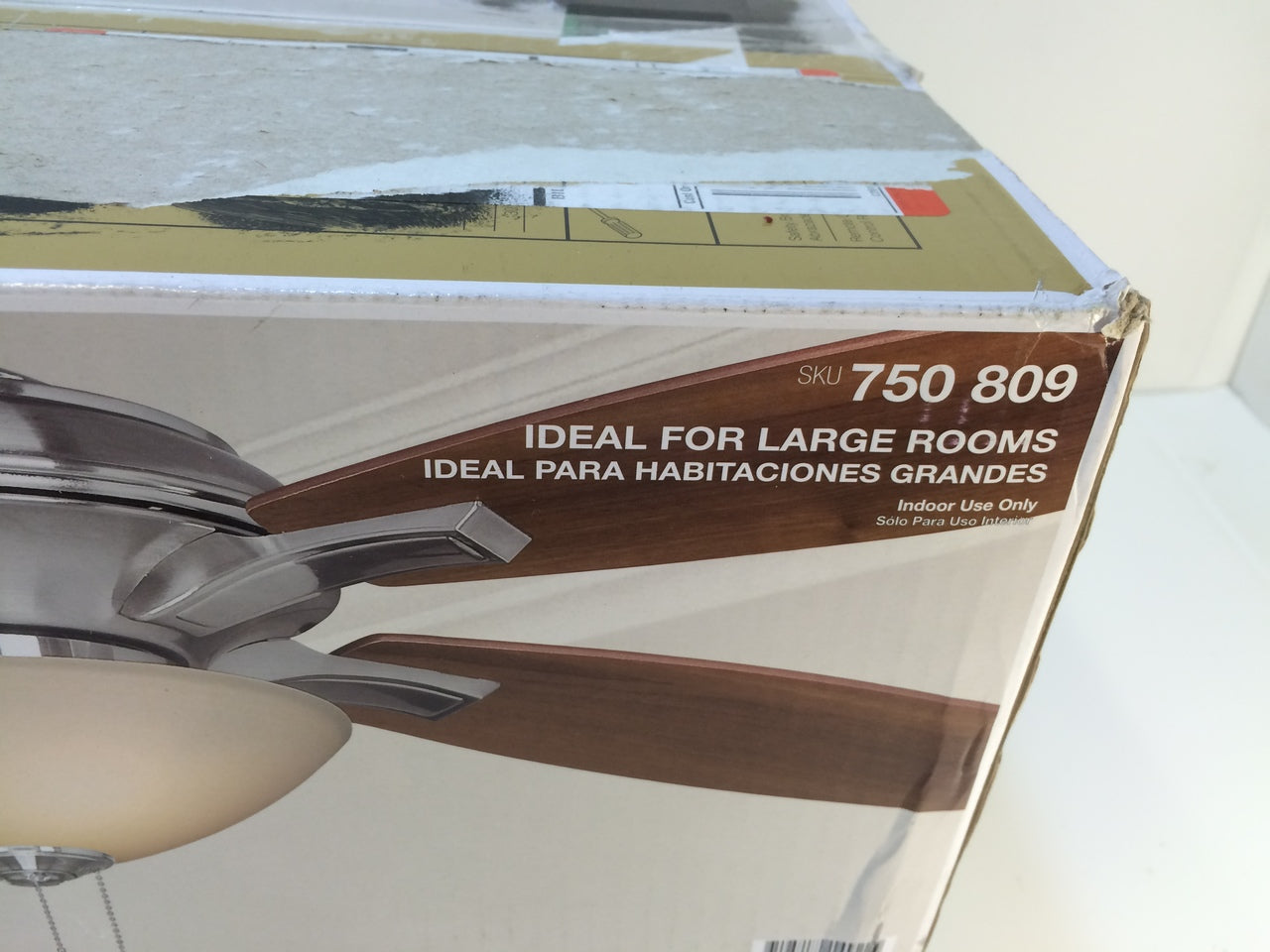Hampton Bay 14922 Springview 52 in. Brushed Nickel Ceiling Fan 750809 ...