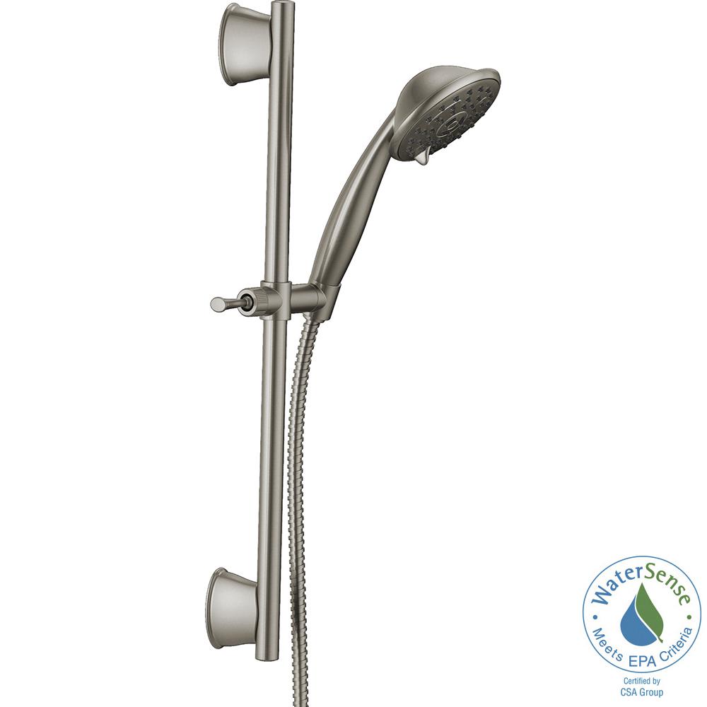 Delta 75806SN Porter 3-Spray Wall Bar Shower Kit in SpotShield Brushed Nickel