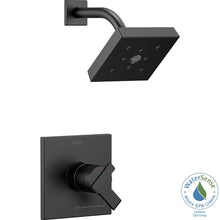 Load image into Gallery viewer, Delta T17267-BL Ara Wall Mount H2Okinetic Shower Trim Kit Matte Black No Valve
