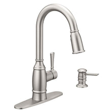 Load image into Gallery viewer, Moen 87791SRS Noell Spot Resist Stainless Pulldown Kitchen Faucet 1002148008
