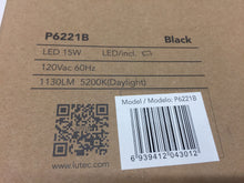 Load image into Gallery viewer, LUTEC P6221B 2-Light Black Outdoor Integrated LED Wall Mount Flood Light
