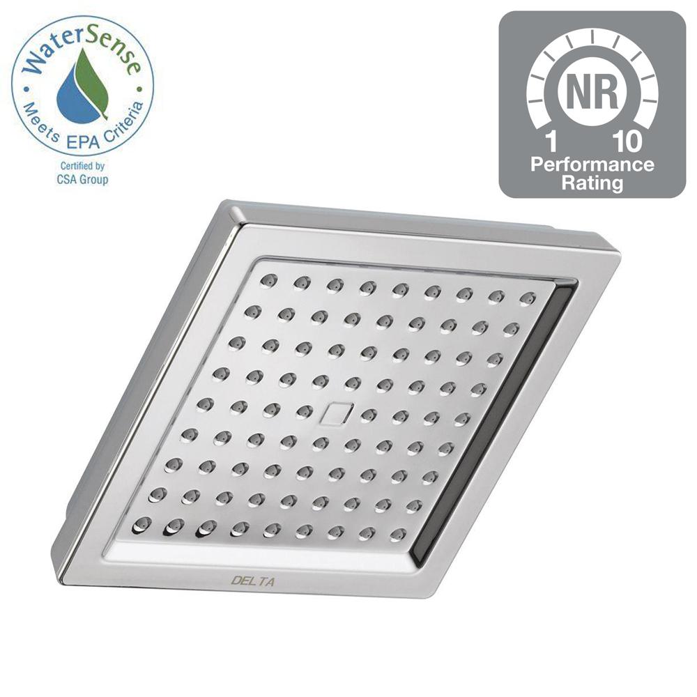 Delta 52283 1-Spray 6-9/16 in. Fixed Shower Head in Chrome