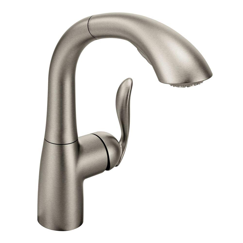 MOEN 7294SRS Arbor Pull-Out Sprayer Kitchen Faucet, Spot Resist Stainless