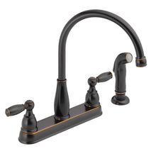 Load image into Gallery viewer, Delta 21988LF-OB Foundations 2Handle Standard Kitchen Faucet Oil-Rubbed Bronze
