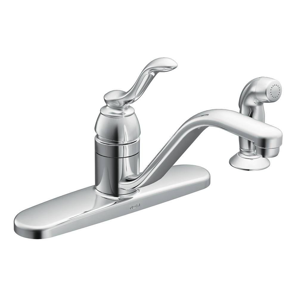 MOEN CA87528 Banbury Standard Kitchen Faucet with Side Sprayer, Chrome