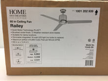 Load image into Gallery viewer, HDC YG446-BN Railey 60 in. LED Indoor Brushed Nickel Ceiling Fan 1001202939
