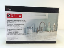 Load image into Gallery viewer, Delta 55048-SN 3-Piece Bathroom Countertop Accessory Kit in Stain Nickel
