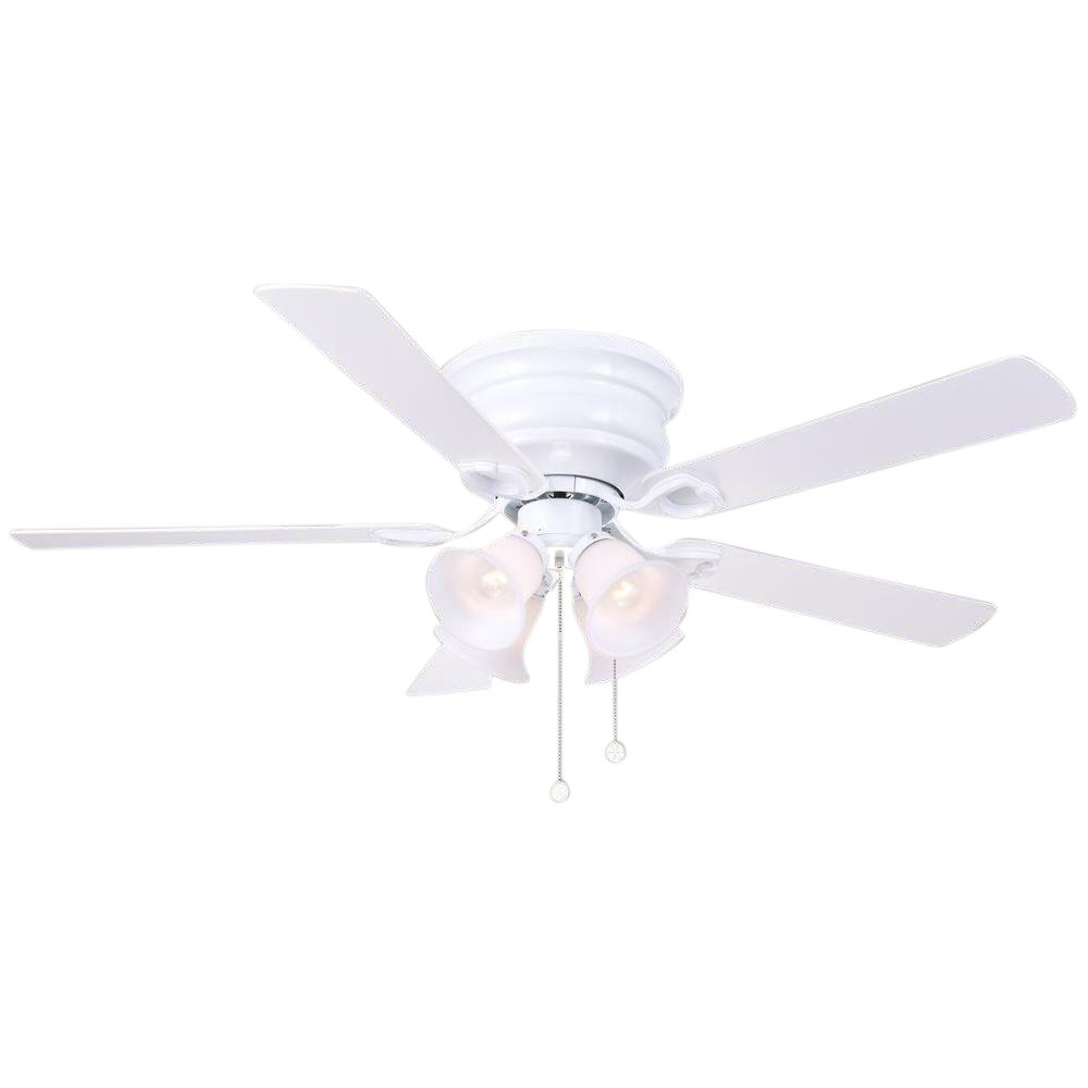 Clarkston 52 in. SW1480WH Indoor White Ceiling Fan with Light Kit 1000997330