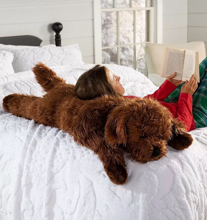 Plow & Hearth Plush Labradoodle Body Pillow 45