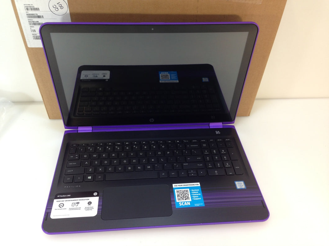 Laptop Hp Pavilion x360 15-bk076nr 15.6 Touch i5-6200U 2.3Ghz 6GB 320GB Purple