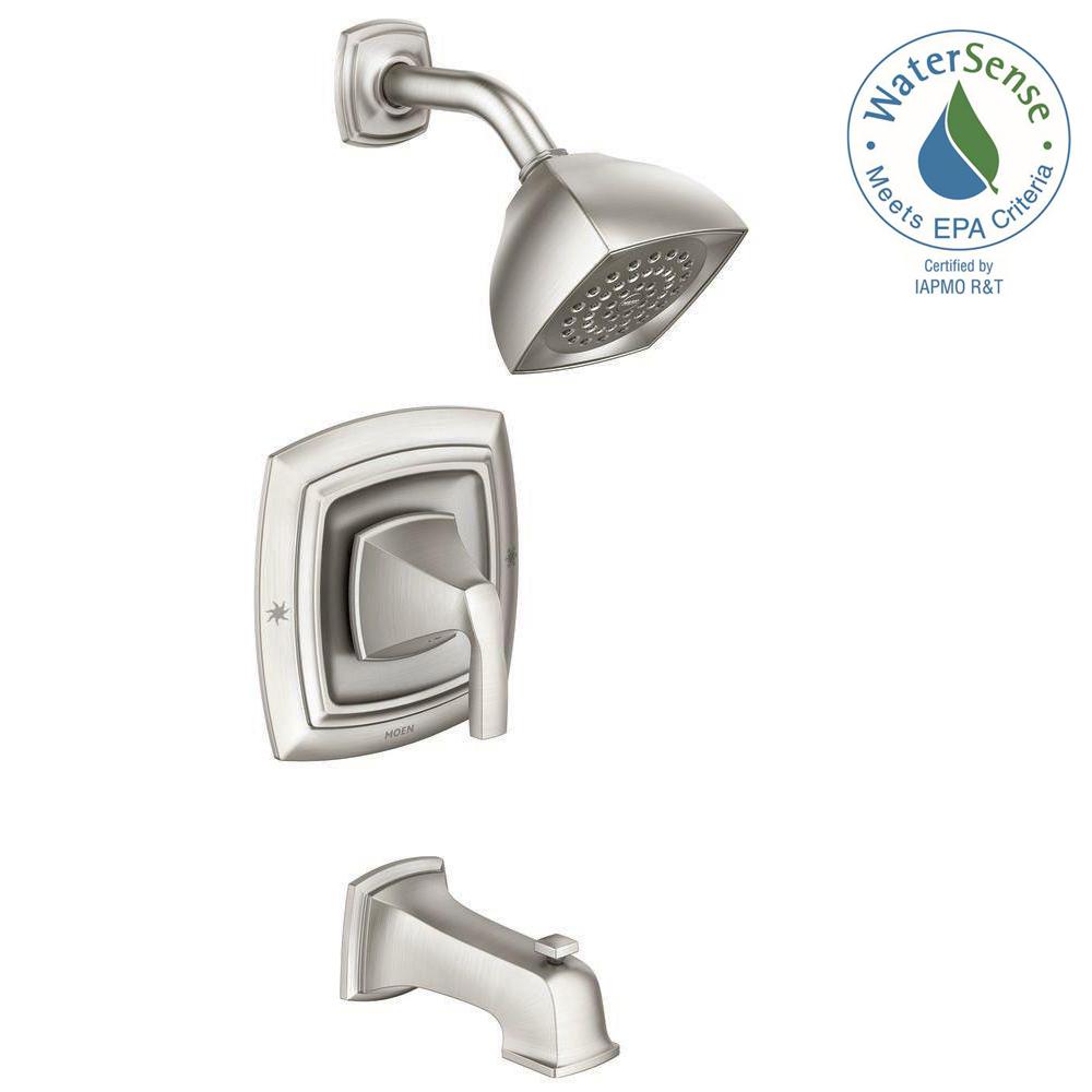 MOEN 82411SRN Hensley Tub & Shower Faucet w/ Valve, Spot Resist Brushed Nickel