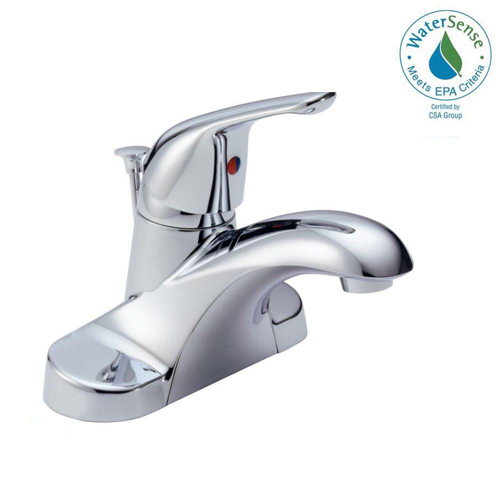 Delta B510LF Foundations 4 in. Centerset Single-Handle Bathroom Faucet, Chrome