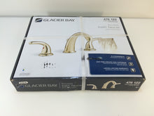 Load image into Gallery viewer, Glacier Bay FW0B4600PBV 8 in. 2-Handle Mid-Arc Bathroom Faucet in Polished Brass
