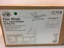 Load image into Gallery viewer, Hampton Bay AC457-WH Four Winds 54&quot; White Ceiling Fan with Light Kit
