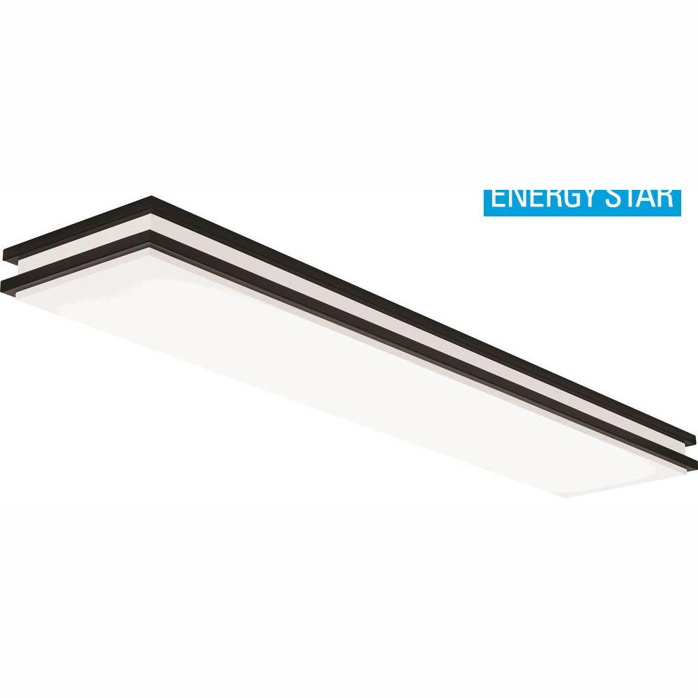 Lithonia Lighting  FMFL 30840 SATL BZ Saturn 4 ft. Bronze LED Linear Flush Mount