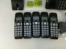 Load image into Gallery viewer, Panasonic KX-TGE445B Dect 6.0 Plus Cordless Phone System with 5 Handsets
