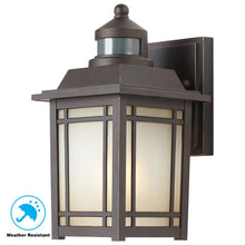 Load image into Gallery viewer, Home Decorators Port Oxford Oil-Rubbed Chestnut Motion Sensor Wall Lantern 22211
