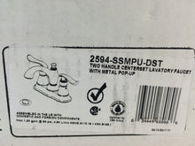 Load image into Gallery viewer, Delta 2594-SSMPU-DST Linden 4&quot; Centerset 2-Handle Bathroom Faucet
