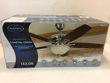 Load image into Gallery viewer, Harbor Breeze 40956 Coastal Creek 52-in Brushed Nickel Ceiling Fan 803769
