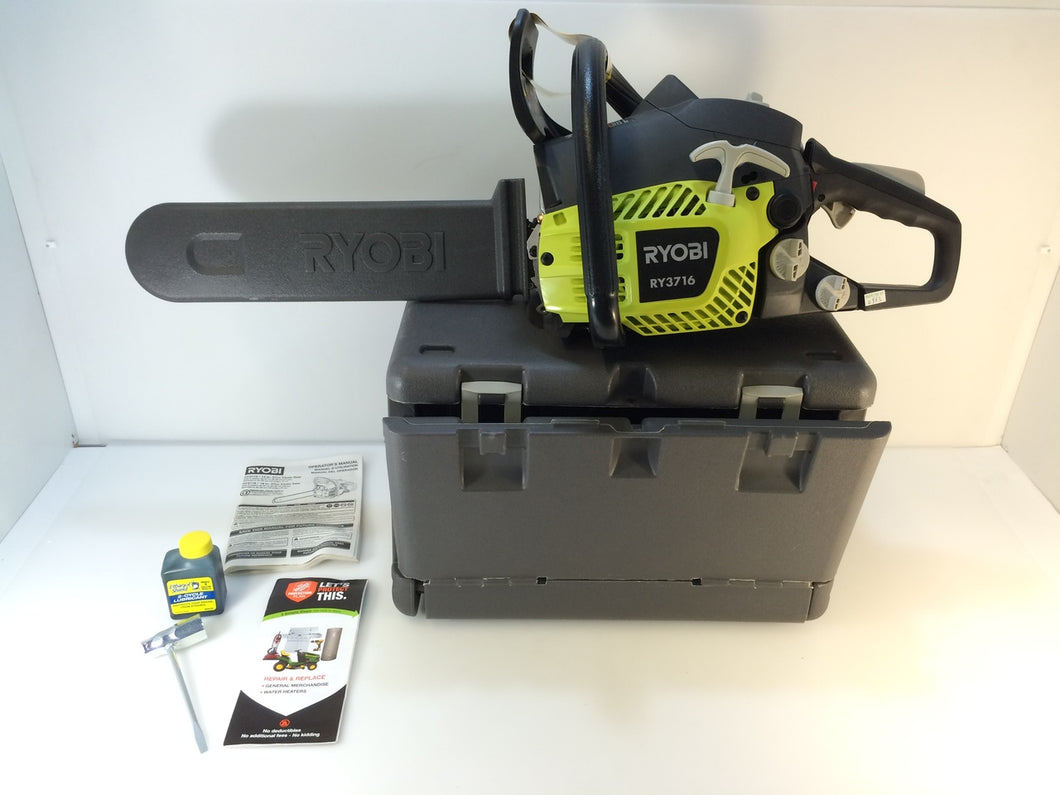 Ryobi RY3716 16 in. 37cc 2-Cycle Gas Chainsaw with Heavy Duty Case