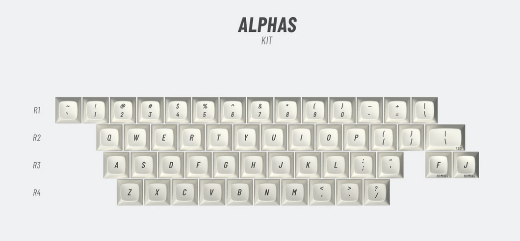 Drop + BIIP MT3 Extended 2048 Custom 50-Keycaps Set, MDX-35681-1, Alphas