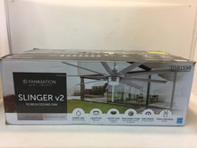 Load image into Gallery viewer, Fanimation LP8147SLBN Slinger v2 72&quot; Brushed Nickel LED Ceiling Fan 581598
