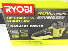 Load image into Gallery viewer, Ryobi RY40511 40V Li-Ion Gas-Like Power Brushless 14&quot; Cordless Chainsaw Kit
