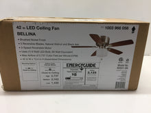 Load image into Gallery viewer, Bellina 42 in. Brushed Nickel Ceiling Fan with LED Light Kit RH5H1-BN 1003966058
