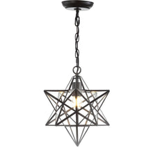 Load image into Gallery viewer, JONATHAN Y JYL9035C Stella 1-Ligth Oil Rubbed Bronze Moravian Star LED Pendant
