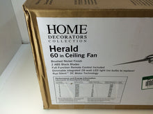 Load image into Gallery viewer, Home Decorators Collection AM429-BN Herald 60&quot; Brushed Nickel Ceiling Fan
