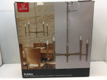Load image into Gallery viewer, Globe Electric Elena 5-Light Contemporary Brushed Brass Chandelier 65611
