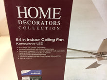 Load image into Gallery viewer, Home Decorators Kensgrove 54&quot; LED Brushed Nickel Ceiling Fan YG493A-BN
