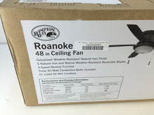 Load image into Gallery viewer, Hampton Bay YG216-NI Roanoke 48&quot; Indoor Outdoor Iron Ceiling Fan 160854
