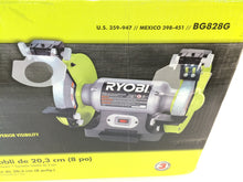 Load image into Gallery viewer, Ryobi BG828G 8&quot; Bench Grinder Green
