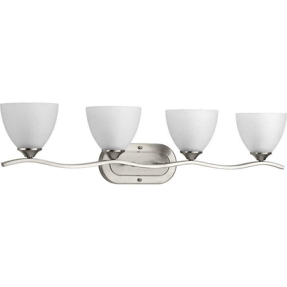 Progress Lighting Laird Collection 4-Light Brushed Nickel Bath Light P300098-009