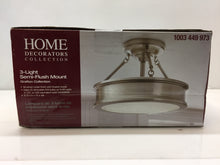 Load image into Gallery viewer, Home Decorators Grafton 3-Light Brushed Nickel Semi Flush Mount Ceiling Light
