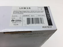 Load image into Gallery viewer, Lithonia Lighting Single Face LED Titan White Emergency Exit Sign Red LXW3R
